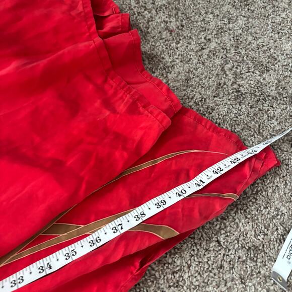 Bellmod Women’s Red Asian Inspired 100% Silk Kaftan - Picture 10 of 15